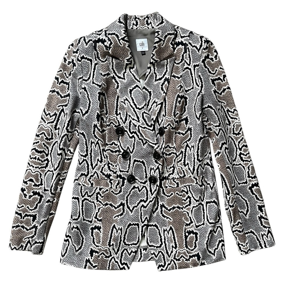 CAbi Python Double Breasted Blazer Size 2 - Picture 2 of 13